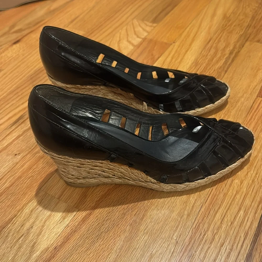 Stuart Weitzman Peep Toe Wedges - Picture 2 of 9